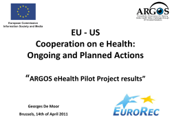 EU - US Cooperation on e Health &ldquo;Ongoing and Planned Actions