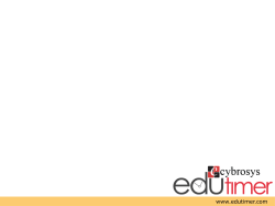 cybrosys edutimer presentation. (PPT format)