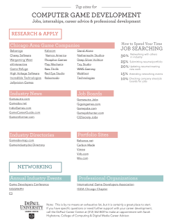 computer game development - DePaul University Resources