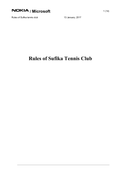 Nokia Standard Document Template