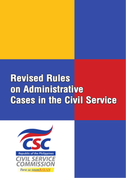 Revised Rules on Administrative Cases in the Civil Service