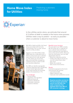 Home Move Index for Utilities