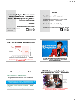 Successes of the child survival agenda