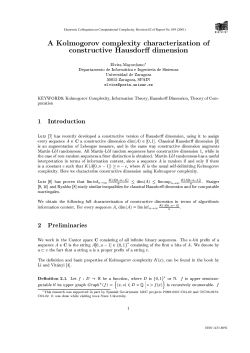 Revision #2 - Electronic Colloquium on Computational Complexity