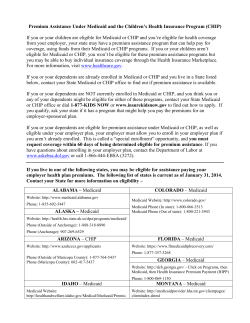 Children`s Health Insurance Program(CHIP)