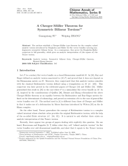 Chinese Annals of Mathematics, Series B A Cheeger