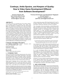 How Is Video Game Development Different from Software