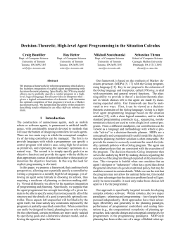 Decision-Theoretic, High-level Agent Programming in the Situation