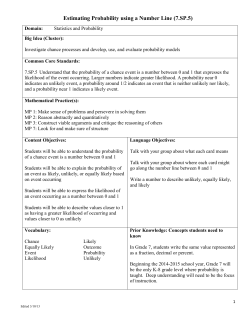 7.SP.5 Estimating Probability on Number Line