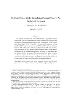 Portfolio Choice Under Cumulative Prospect Theory