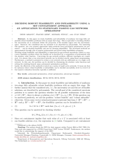 Deciding Robust Feasibility and Infeasibility Using a Set