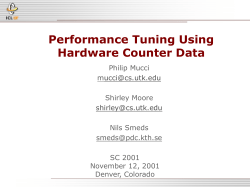 SuperComputing 2001 PAPI Tutorial