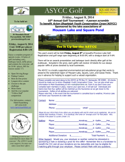 Golf Registration Form - Acton-Shapleigh Youth Conservation Corps
