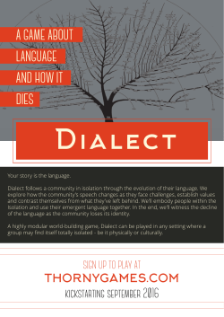 a game about language and how it dies