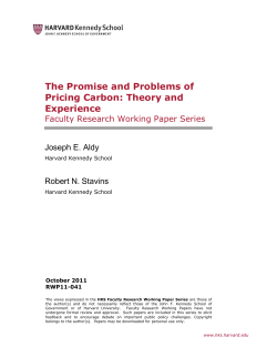 The Promise and Problems of Pricing Carbon: Theory and Experience