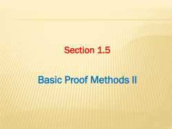 Section 1.5 Basic Proof Methods II Proof