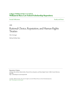 Rational Choice, Reputation, and Human Rights Treaties