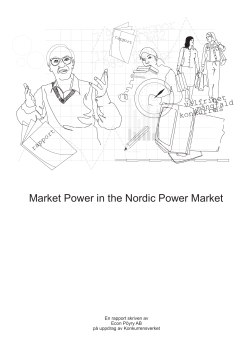 Exercise of Market Power in the Nordic Power