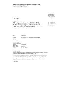 3.2 Palynology results of side-track G16-6A (2890.20m