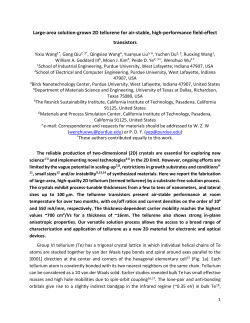 Large-area solution-grown 2D tellurene for air-stable, high