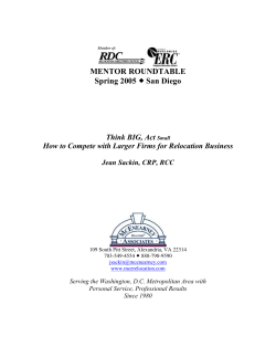 Friday, April 15 - Relocation Directors Council