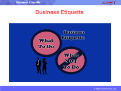 Business Etiquette - Albert