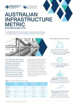 australian infrastructure metric - Infrastructure Partnerships Australia