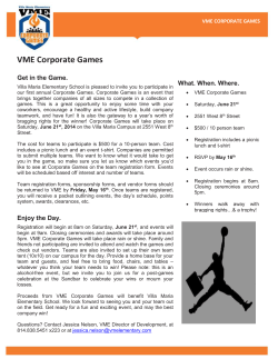 2014 Corporate Games letter