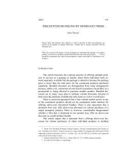 discounted bundling by dominant firms