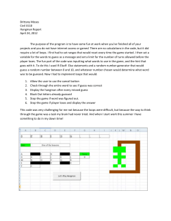 Hangman project report