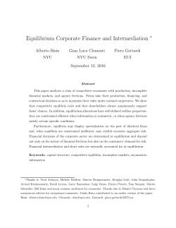 Equilibrium Corporate Finance and Intermediation