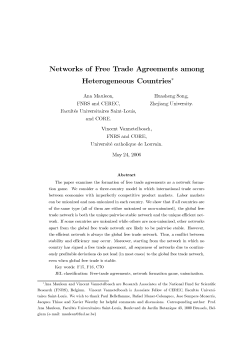 Networks of Free Trade Agreements among