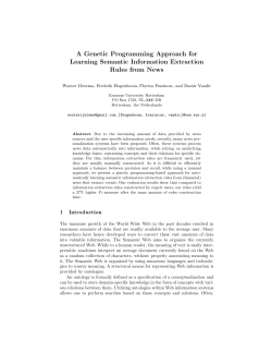 A Genetic Programming Approach for Learning Semantic