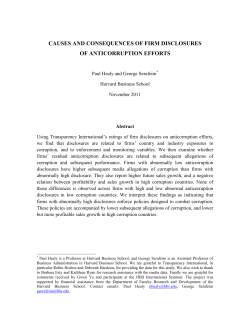 causes and consequences of firm disclosures of anticorruption efforts