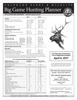 CPW Big Game Hunting Planner - Colorado Parks and Wildlife
