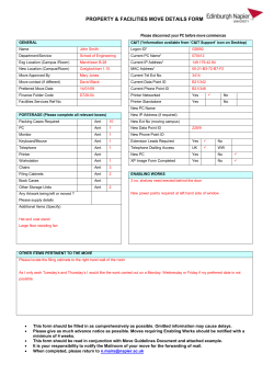 PROPERTY AND FACILITIES MOVE FORM EXAMPLE