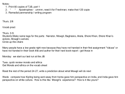 Jungle Book vocabulary