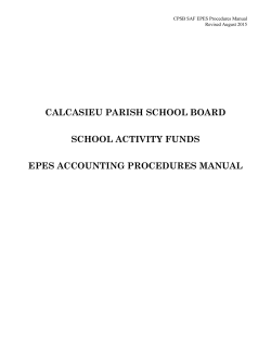 EPES Manual - Calcasieu Parish School Board