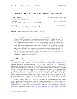 Random Decision Hashing for Massive Data Learning