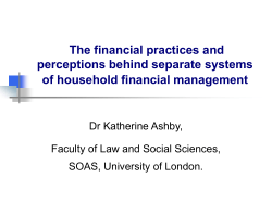 The financial practices and perceptions behind separate systems of