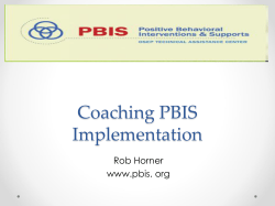 Coaching PBIS Implementation
