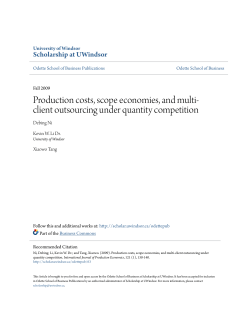 Production costs, scope economies, and multi