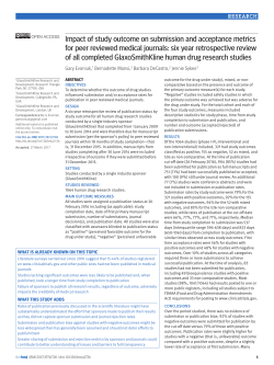 Impact of study outcome on submission and acceptance