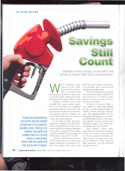 Diesel fuel expenditures can be the second highest