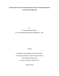 Evaluating the Economic Impact of Improvements in Freight
