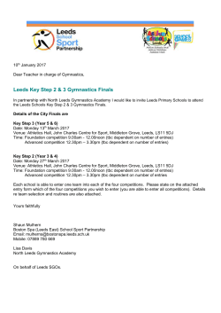 Gymnastics &ndash; Key Step - Leeds North West School Sports Partnership