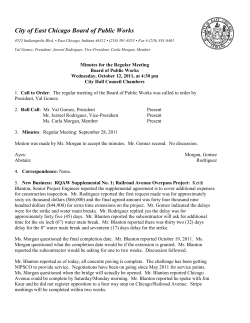 City of East Chicago Board of Public Works