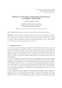 shock-capturing with discontinuous galerkin methods