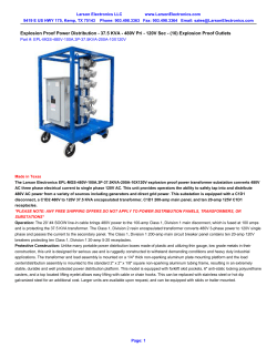 Explosion Proof Power Distribution