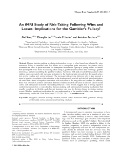 An fMRI study of risktaking following wins and losses